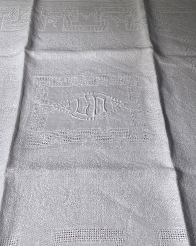 8 (+3) Vintage Linen French Napkins Monogram GD about 24" square From France - Picture 6 of 13