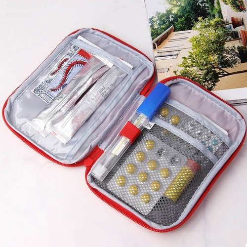 First Aid Kit Travel Emergency Empty Bag Medical Car Drugs Box/Bag Case-2 Pack - Picture 3 of 12