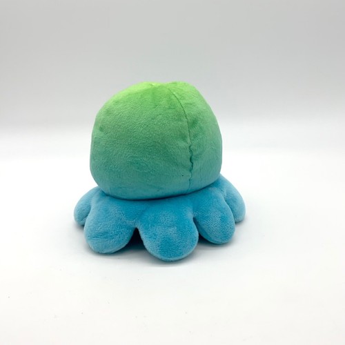 Peluche reversible pulpo TeeTurtle juguete de humor animal de peluche azul verde - Imagen 2 de 7