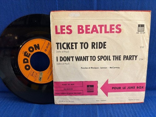 LES BEATLES TICKET JUKE BOX SO 10129. ORIGINAL FRANCE 45T/7' VG+ - Bild 2 von 2