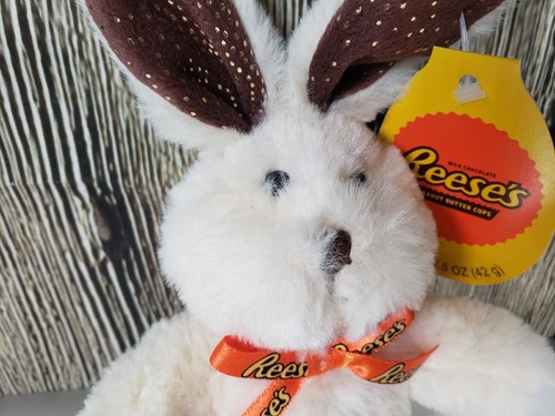 Reeses Easter Bunny Rabbit Plush Floppy Ears Peanut Butter Cups With Tag - Picture 2 of 7