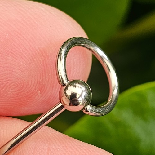 Slave Ring Earring 5mm Ball 14g (1.6mm) Surgical Steel 15mm Bar 10mm Body Ring - Picture 16 of 19