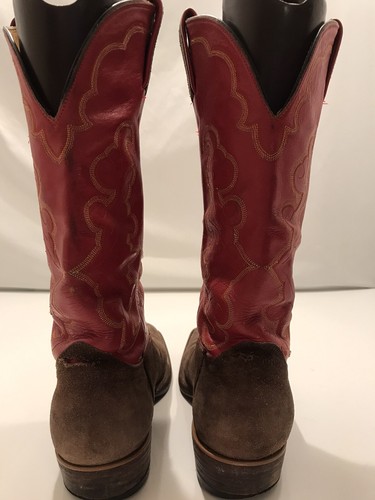 HONCHO BOOTS EL PASO TEXAS RED/BROWN LEATHER MENS SIZE 9 D - Picture 9 of 24