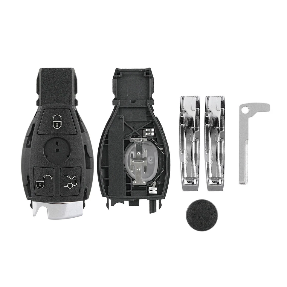 For Mercedes Benz W203 W204 W205 W211 W212 3 Button Remote Key Fob Case + Blade - Image 3 of 4