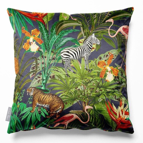 Luxury Designer Eco-Velvet Filled Cushion Sofa Jungle Fusion Many Colours/Sizes - Picture 36 of 56