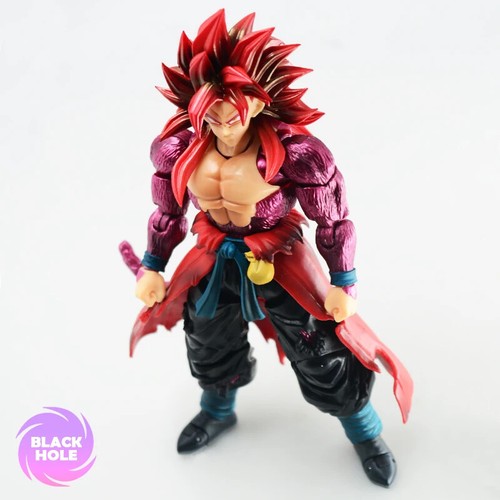 Black Hole Toys Dragon Ball SHF Time Jumper Super Saiyan 4 SSJ4 Son Goku Model - Bild 3 von 5