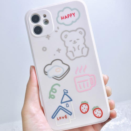 Super Kawail Happy Little Bear Phone Case for Apple iPhone 11 Pro from Korea - Picture 2 of 4