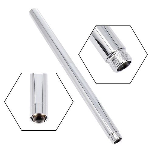 Tubo Cromato Prolunga Soffione Doccia Tubo Regolabile Pratico Comodo - Picture 12 of 33