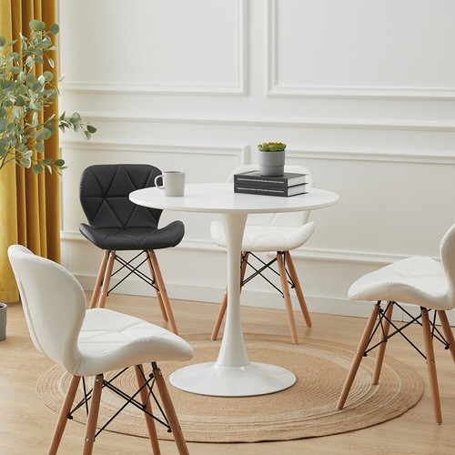 60/80CM Round Dining Table and 2 / 4 Chairs Optional Lounge Bar Home Furniture - Picture 5 of 58