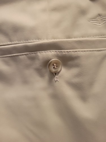 Dockers Classic Fit Khakis Men's 36x34 Stone Flat Front Cotton Blend - Picture 6 of 8