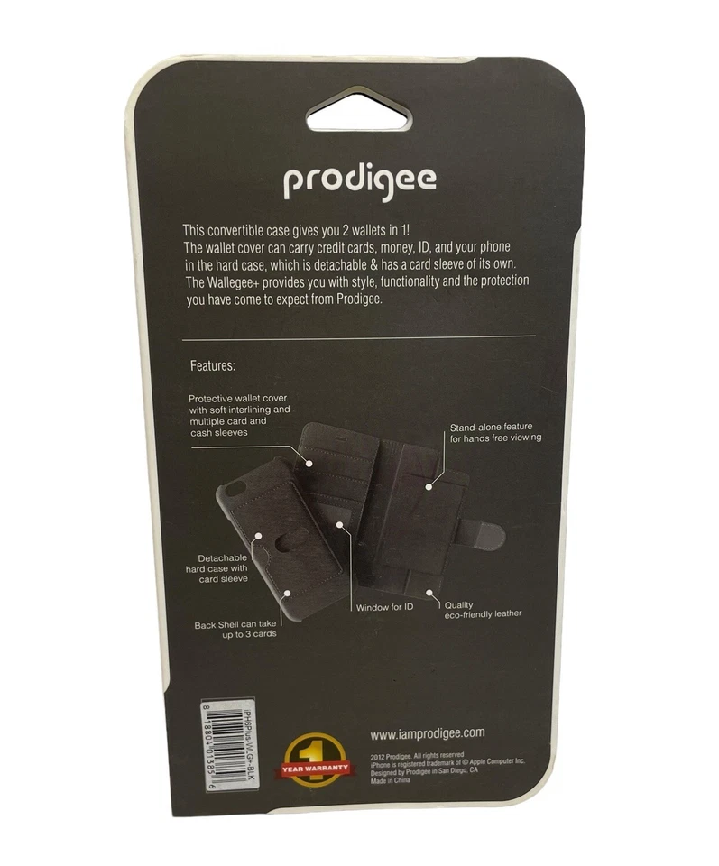 Funda tipo billetera Prodigee Wallegee+ iPhone 6 Plus / 6s Plus cubierta magnética desmontable Foto 2 de 4