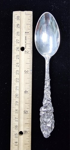 WATSON EASTER LILY SOUVENIR SPOON MONO ON BACK "FJT" - Picture 2 of 6