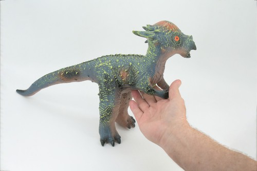 Pachycephalosaurus Toy Dinosaur Realistic Soft Rubber, Model, Gift 18" AR14 B310 - Picture 2 of 8