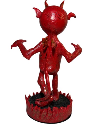 Departamento 56 Poliwoggs Halloween Colección de Arte Popular Diablo Retirado con Caja 9" - Imagen 4 de 9