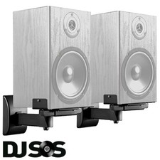 2 x Pulse Side Clamping Wall Mount Speaker Stands with Tilt & Swivel