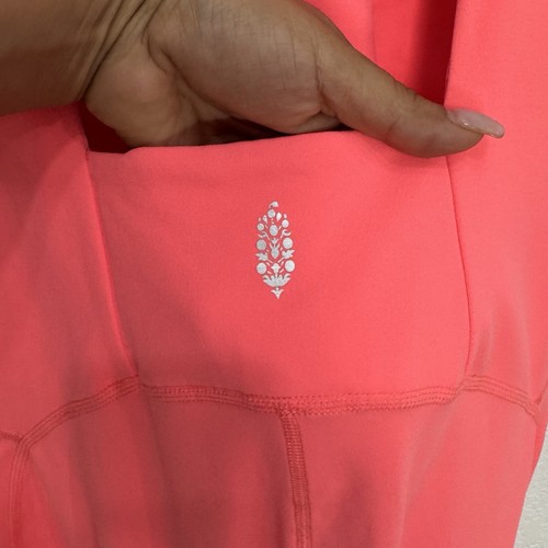 NWT$98 Free People Movement Never Better One-Piece Jumpsuit in Neon Coral Size S - Picture 11 of 23
