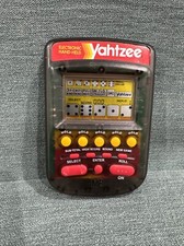 Yahtzee Electronic Handheld Game Clear Black Milton Bradley 1995 Vintage 4511