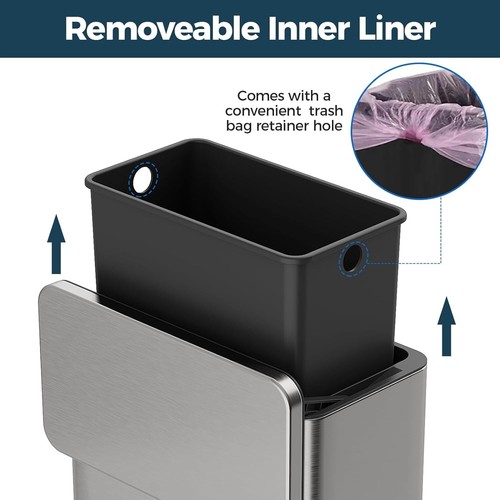 2 Gallon Kitchen Compost Bin with Activated Charcoal Odor Filter - Space-Saving - Picture 7 of 9
