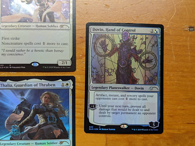 MTG Secret Lair Thalia: Beyond The Helvault - opened, with