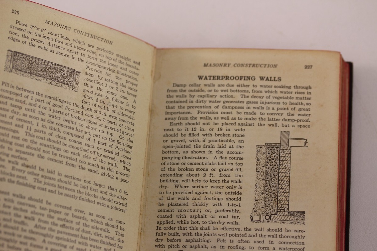 Antique ICS Building Trades Handbook 1914 Hard Cover 3.5” By Antique ICS Building Trades Handbook 1914 Hard Cover 3.5” By