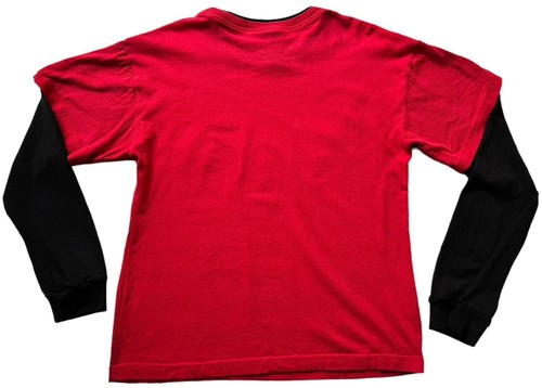 WWE Smackdown RAW ECW Shirt Boys X-Large Wrestling Icons Red Crewneck L-Sleeve - Picture 4 of 10