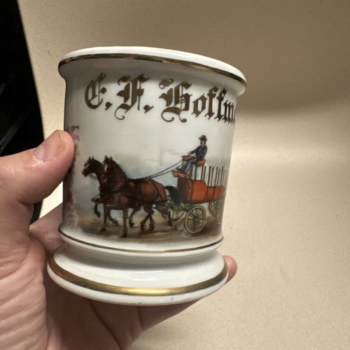Antique Horse Drawn Shaving Mug - Picture 12 of 15