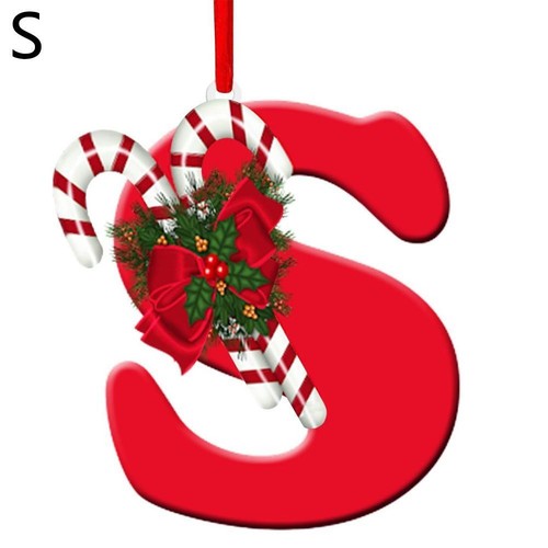 26 Letter Christmas Tree Hanging Pendant Christmas Letters A to Z Ornament T7N7 - Picture 22 of 30