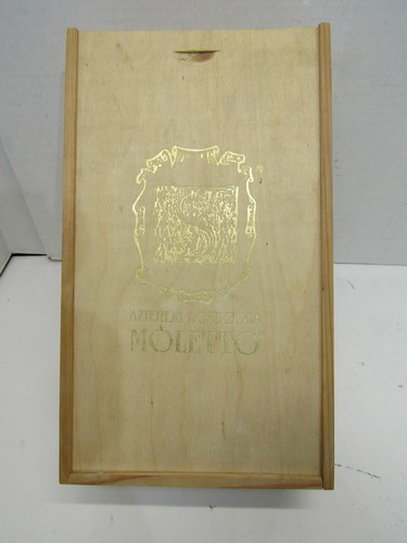 OLD VINTAGE WOOD  WINE CRATE BOX AZIENDA A GRICOLA MOLETTO - Picture 1 of 4