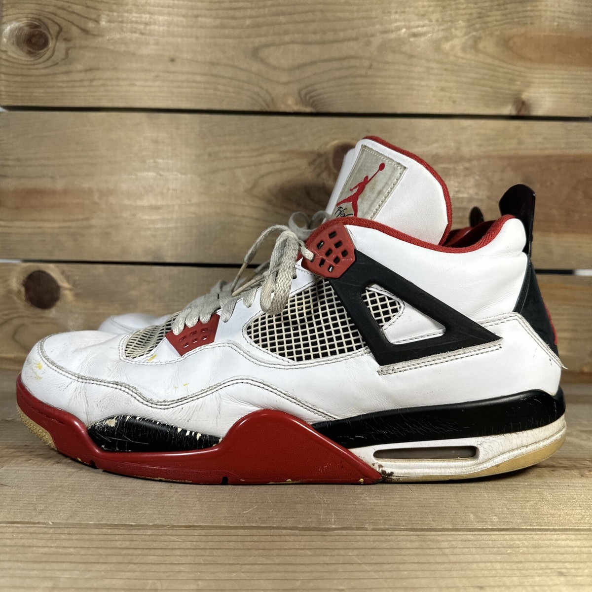 Mens Size 15 - Nike Air Jordan 4 Retro “Fire Red” 2012 Sneakers