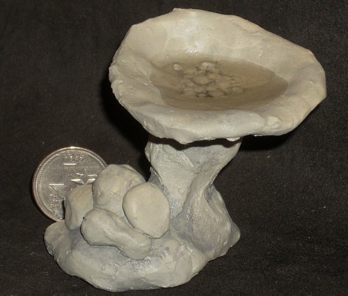 Garden Tree Style Bird Bath Trabajo Rustico 1:12 Miniature Texas Patio OOAK 5004 - Picture 1 of 6