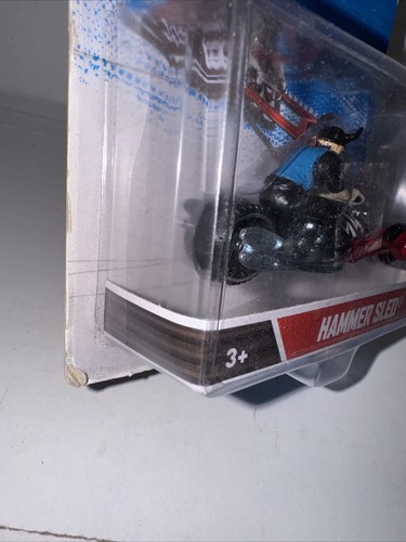 2013 Hot Wheels Hammer Schlitten schwarz/rot Motorrad mit Fahrer Neu 1:64 B1 - Bild 3 von 7