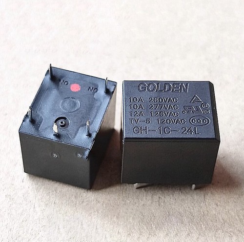 3pcs New GOLDEN GH-1C-24L power relay 10A 250VAC 5Pins - Picture 1 of 1