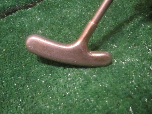 Putter de cabeza chapada en oro 24K de golf vintage Custom Award muy buen origen Estado - Imagen 3 de 11