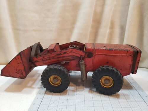 Vintage 1950's Nylint Hough Payloader Pressed Steel Front End Loader Tractor Toy - Picture 2 of 15