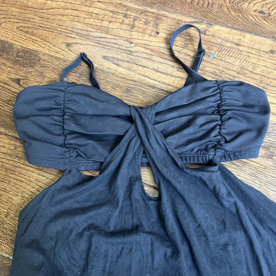 Top de entrenamiento para mujer LULULEMON negro recortes laterales talla 4 Foto 2 de 4