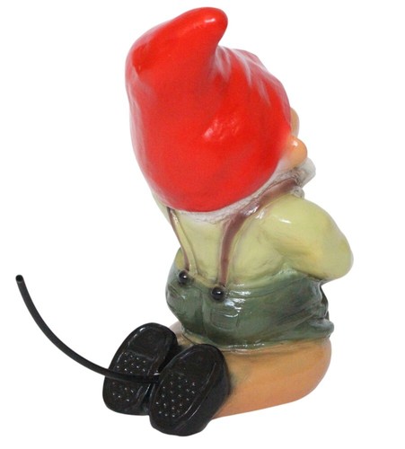 Gartenzwerg Seppel kniend Wasserspiel Höhe 32 cm Wasserspeier Zwerg Teichfigur - Bild 4 von 4