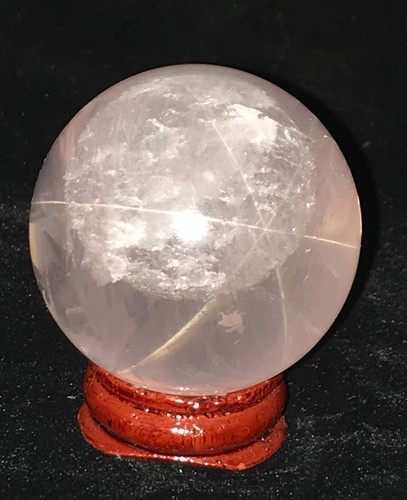 Natural Star Rose Quartz Sphere Ball Crystal Specimen Healing - Picture 5 of 12