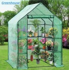 Portable Outdoor small green houses with PE Cover,143x143x195cm, Assemble in 1hr