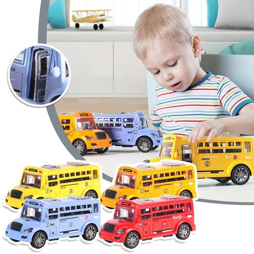 Bus Toy Opening Door School Bus Model Birthday Gift For Boys, W5V4 - Picture 1 of 13