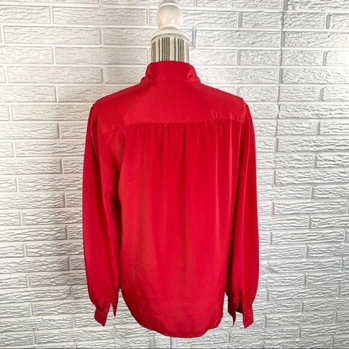 Vintage Baxter & Wells rot bestickt Knopfleiste Top Größe 14 - Bild 6 von 6
