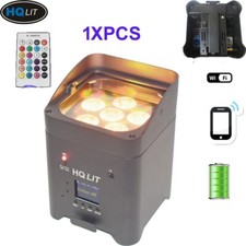 LED 6x18W RGBWA+UV Battery Powered WIRELESS DMX Par Can DJ Uplighting Up Lights