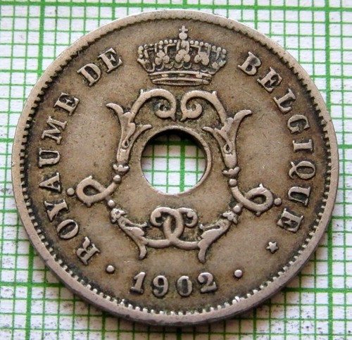 BELGIUM LEOPOLD II 1902 10 CENTIMES, DUTCH TEXT Small Date Variety km# 49 - Picture 6 of 6
