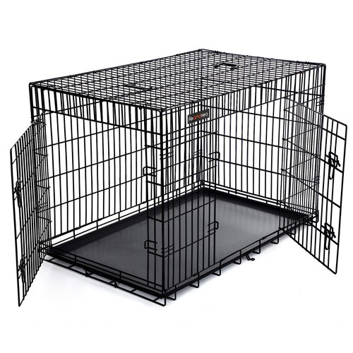 HundeKäfig Hundebox Hundetransportkäfig 2 Türen Transportbox klappbar PPD48H - Bild 1 von 11