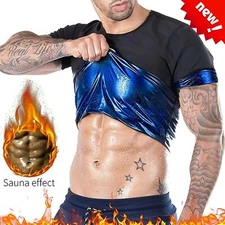 For Men Sauna Sweat Vest Hot Compression Shirts Weight Loss Slimming Body Shaper
