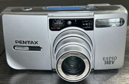 *PLEASE READ* PENTAX ESPIO 140V 35mm Point & Shoot Silver Camera 38mm-140mm