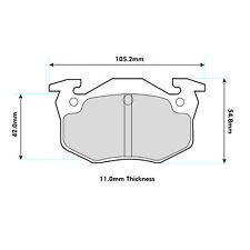 Ferodo DS3000 Rear Brake Pads For Peugeot 205 1.9 i GTi 1987>1993 - FCP558R