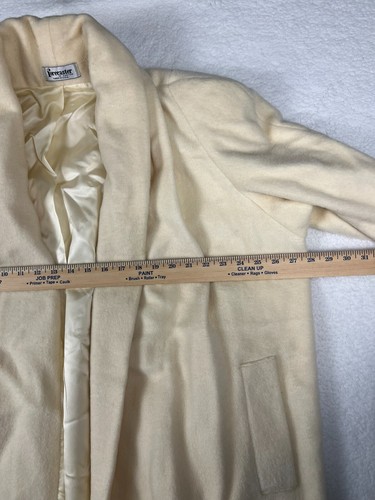 Vtg Wool Coat Womens XL 16/18 Forecaster Of Boston Long Open Pea USA Union Made - Picture 8 of 18