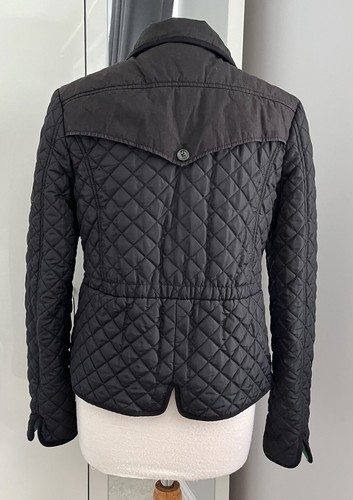 Giacca trapuntata Hobbs nuova con etichetta UK 10 donna seno singolo nero cappotto leggero - Foto 2 di 9