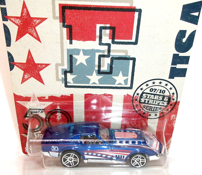 2018 HOT WHEELS 50TH 1:64 HW STARS & STRIPES 07/10 BLUE '69