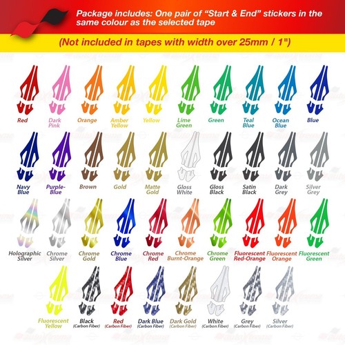 BRIGHT ORANGE Roll Pin Stripe PinStriping Line Adhesive Tape Vinyl Car STICKER - Picture 7 of 27